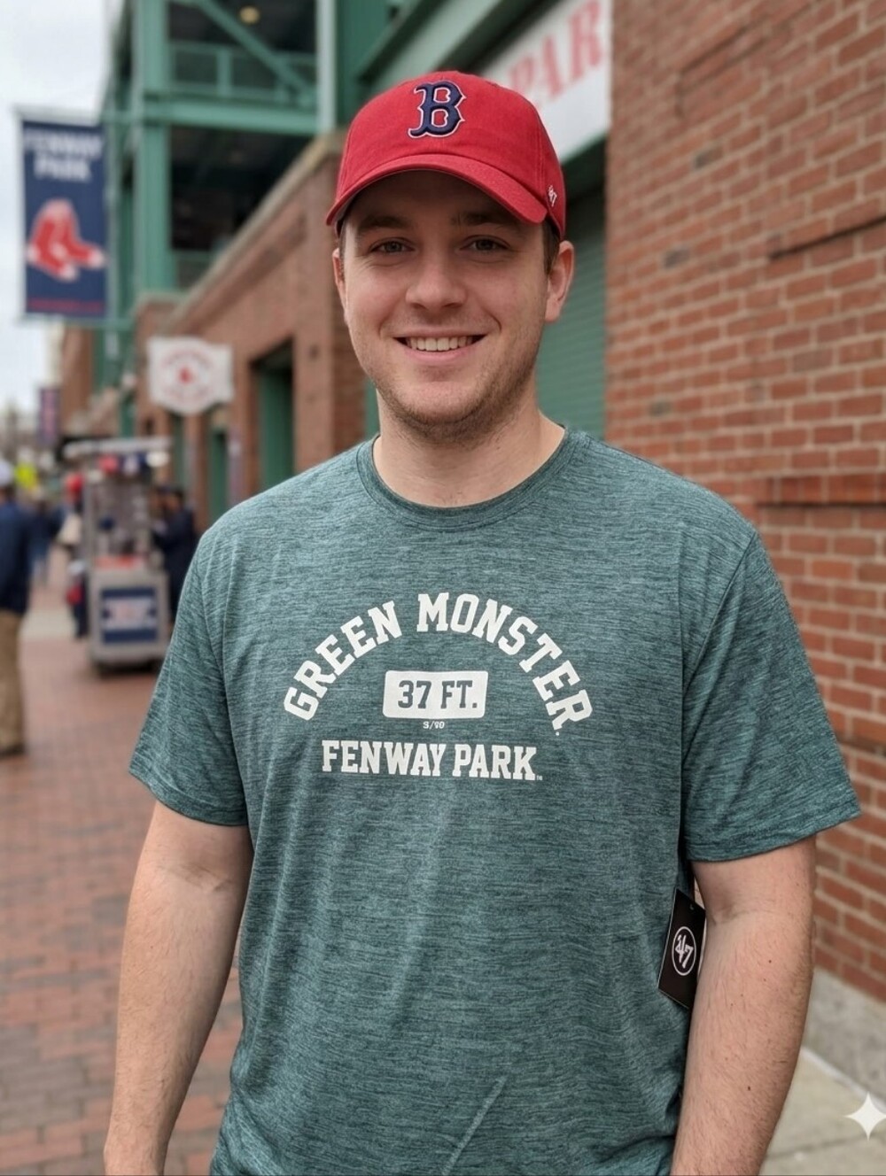 Fenway Park '47 Brand Green Monster Graphic T-Shirt - Green NWT